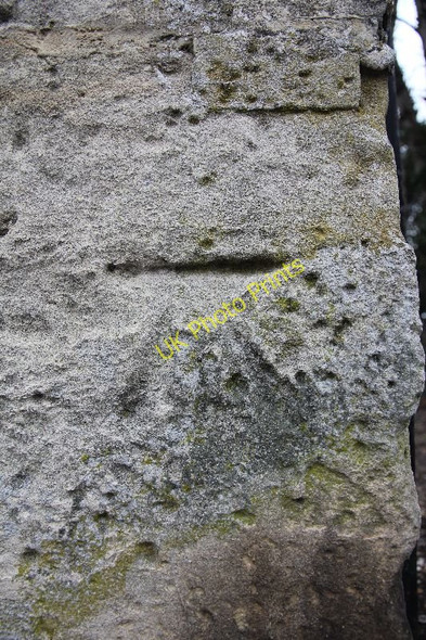 Photo 6"x4" Bench mark on the gatepost Theale\/SU6471 c2010