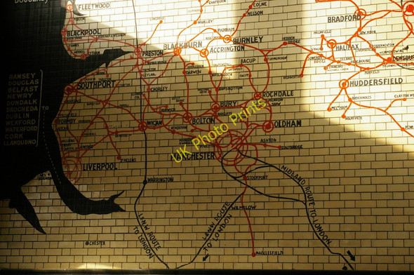 Photo 6"x4" Victoria Station, Manchester: Lancashire & Yorkshire Railway map Manchester c2010
