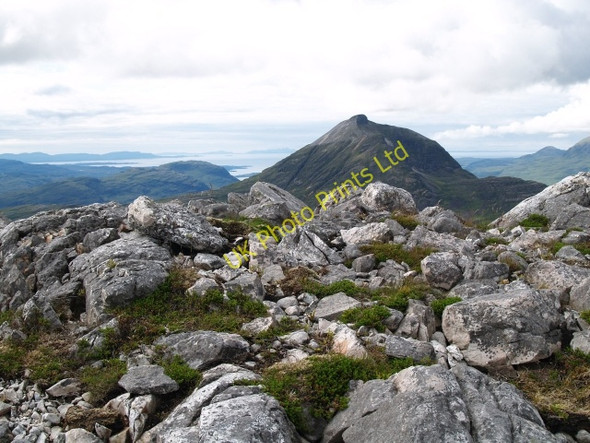 Photo 6"x4" Quartzite boulder field, An Ruadh-stac Allt Coire nan Cadhan c2006