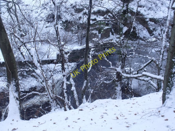 Photo 6"x4" Fankerton weir, River Carron Denny c2010