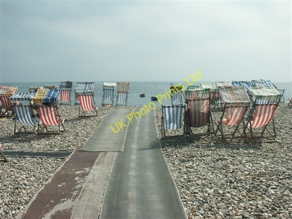 Photo 6"x4" Deckchairs, Beer Seaton\/SY2490 c2006