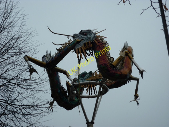 Photo 6"x4" Dragons on West India Dock Road, London Poplar\/TQ3780 c2010