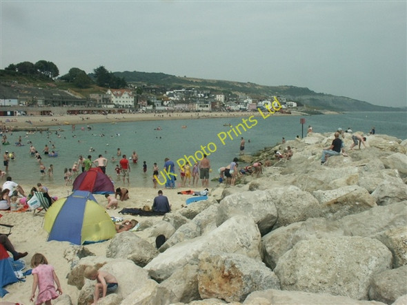 Photo 6"x4" Lyme Regis beach Lyme Regis c2006