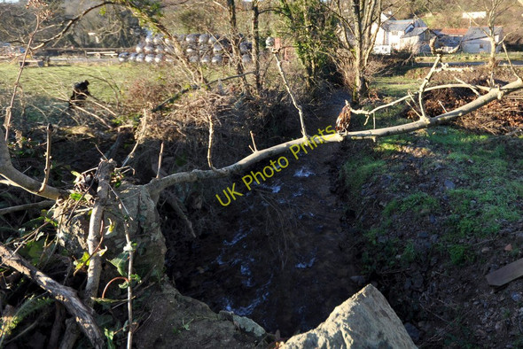 Photo 6"x4" The view downstream from an unnamed bridge near Heddon Mills on the river Caen Nethercott\/SS4839 c2010