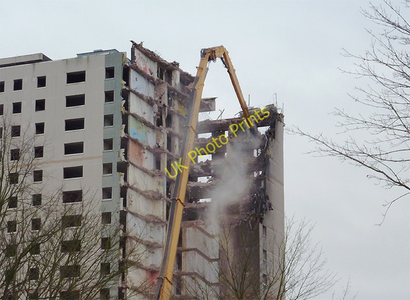 Photo 6"x4" Demolition of Phoenix Rise in Blakenhall, Wolverhampton Wolverhampton c2010