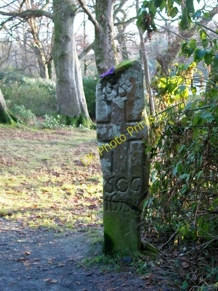 Photo 6"x4" Inscribed stone at Castlewellan Forest Park Castlewellan c2010