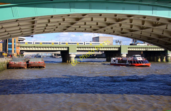 Photo 6"x4" Cannon Street railway bridge London c2010