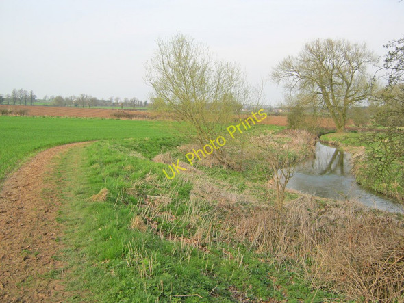 Photo 6"x4" Riverside path to Netherseal Chilcote c2010
