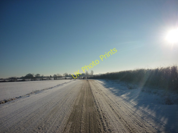 Photo 6"x4" The B1242 Aldbrough Road towards Roos Hilston c2010