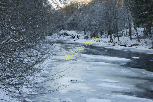 Photo 6"x4" Frozen River Ericht at Blairgowrie Blairgowrie c2010