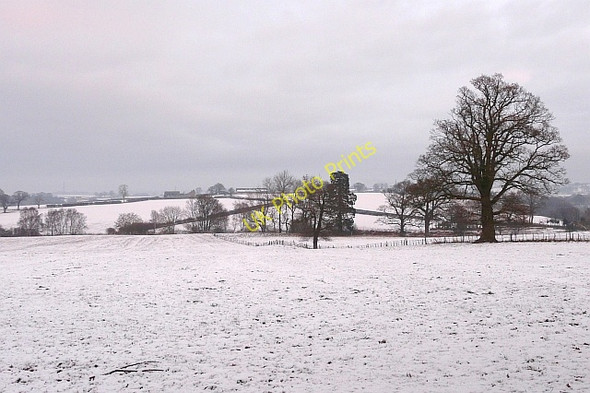 Photo 6"x4" Snowy fields, Wreay Wreay\/NY4348 c2010