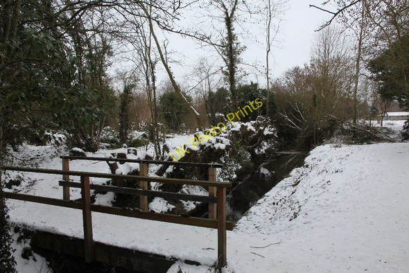 Photo 6"x4" Footbridge over the brook Cholsey c2010