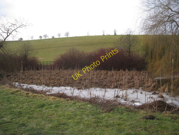 Photo 6"x4" Iced-over pond Croxby Top c2011