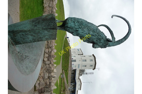 Photo 6"x4" Sculpture of a Kashmir Goat at the Great Orme Visitor Centre Llandudno c2010