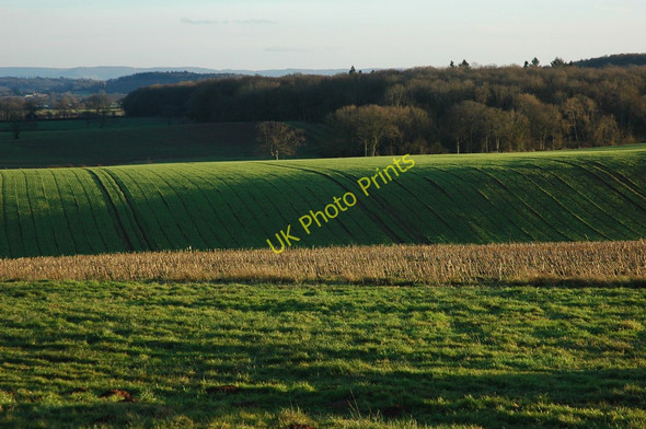 Photo 6"x4" Rolling farmland, Pauntley Brand Green\/SO7428 c2011