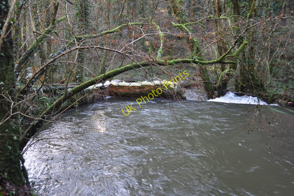 Photo 6"x4" The weir and sluice gate on Bradiford Water just upstream from Plaistow Mill Muddiford c2011