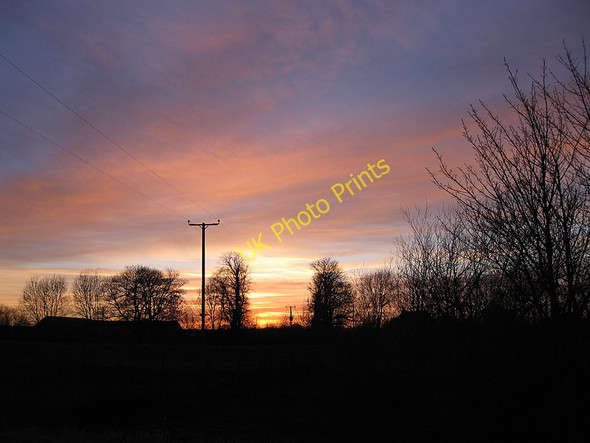 Photo 6"x4" Last rays over Normanby Normanby\/SE7381 c2011