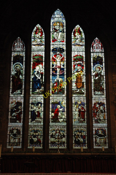 Photo 6"x4" East window, Kempsey church Callow End c2011