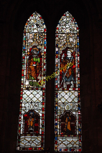Photo 6"x4" Stained glass window, Kempsey church Callow End c2011