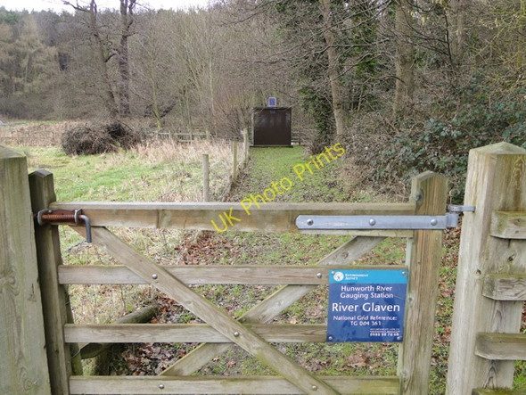 Photo 6"x4" Gate to the gauging station on the River Glaven Holt\/TG0838 c2011