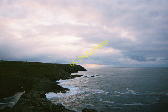 Photo 6"x4" Sunset over sea Higher Boscaswell c2011