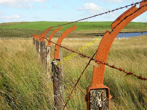 Photo 6"x4" Rusty Old Fence Newton Mearns c2006