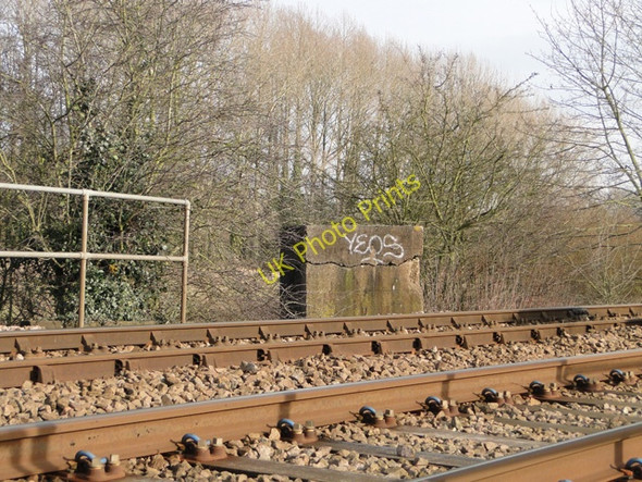 Photo 6"x4" A great concrete block beside the railway line at Thorpe St Andrew Thorpe St Andrew c2011