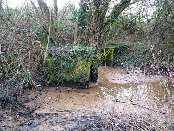 Photo 6"x4" Anti-tank blocks beside a stream, Thorpe St Andrew Thorpe St Andrew c2011