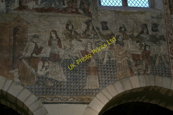 Photo 6"x4" Pickering Church Interior - Ancient Mural Pickering\/SE7984 c2006 P1