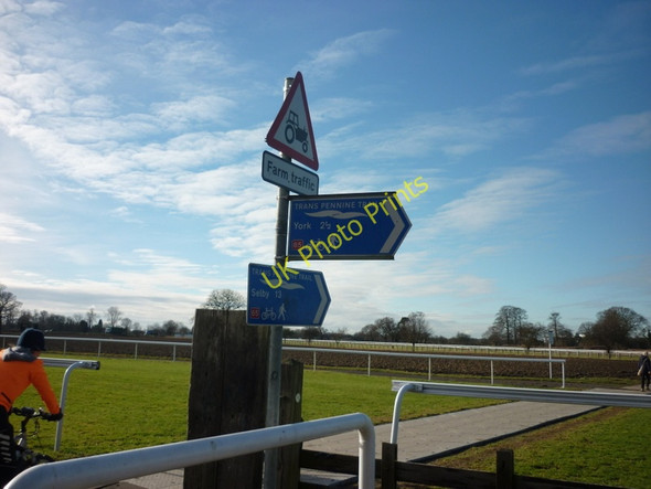 Photo 6"x4" Crossing over York racecourse Middlethorpe c2011