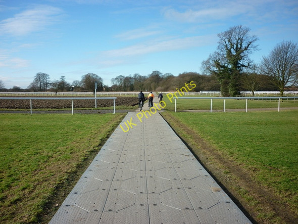 Photo 6"x4" The Trans Pennine Trail crosses over York racecourse Middlethorpe c2011