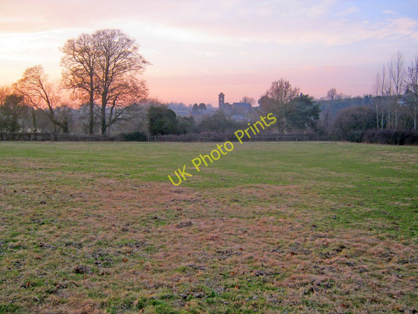 Photo 6"x4" Sunset over Hoarwithy Hoarwithy c2011