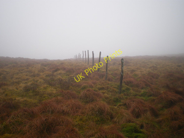 Photo 6"x4" Disused fence heading downhill Pandy\/SH6202 c2011