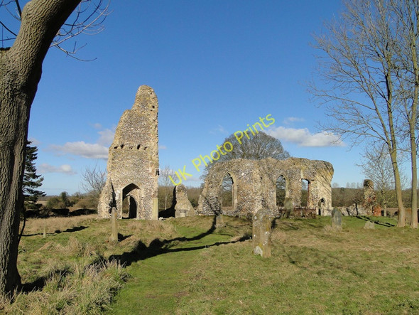 Photo 6"x4" West Raynham St Margaret's ruined church West Raynham c2010