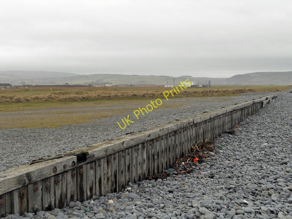 Photo 6"x4" Coastal defences and the local Golf Clubhouse Aberlerry c2011