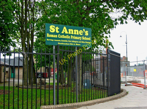 Photo 6"x4" St. Anne's Roman Catholic Primary School (1), Carruthers Street Manchester c2010