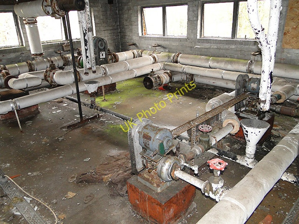 Photo 6"x4" Hot water pipework at Hales Hospital Hales\/TM3897 c2011