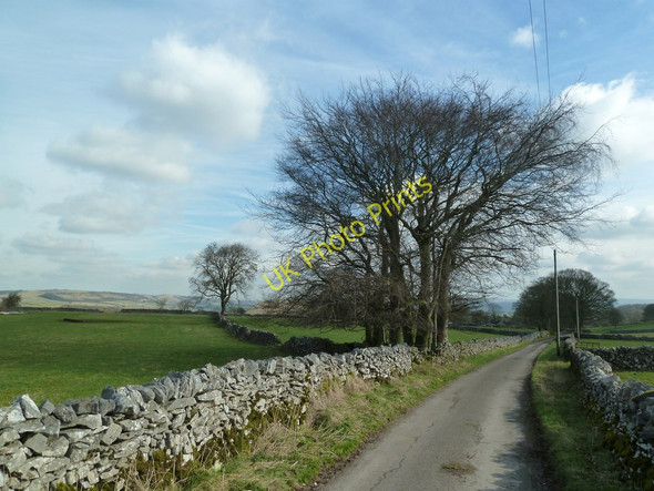 Photo 6"x4" Country lane near Taddington Brushfield c2011