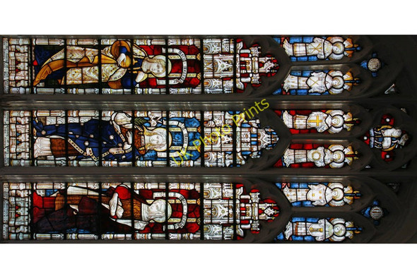 Photo 6"x4" Holy Trinity, Meldreth - Stained glass window Meldreth c2011