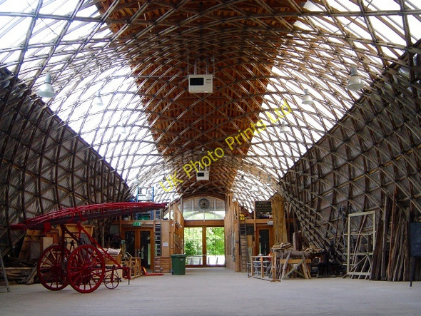 Photo 6"x4" Inside the Weald and Downland Gridshell Charlton\/SU8812 c2006