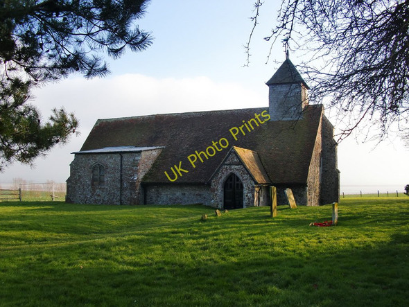 Photo 6"x4" Harty church, Isle of Sheppey, in early spring Sayes Court c2011