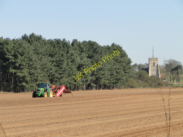 Photo 6"x4" Loosening the soil for potato planting at Sudbourne Sudbourne c2011