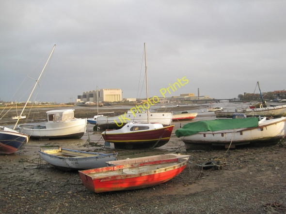 Photo 6"x4" Boats and Walney Channel, North Scale, Walney Island Barrow-In-Furness c2011