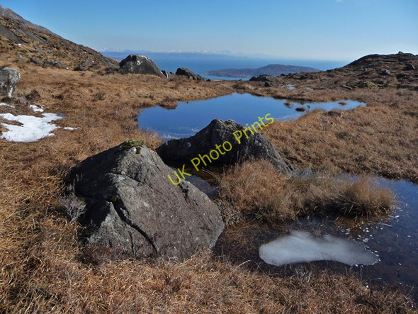 Photo 6"x4" Boggy ground below Sr\u00c3\u00b2n na Ciche Coir' a' Ghrunnda c2011