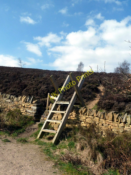 Photo 6"x4" Ladder stile access to the moors Owler Bar c2011