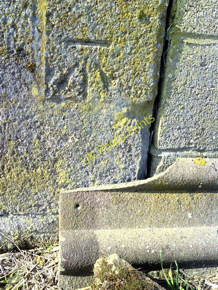 Photo 6"x4" Benchmark on barn beside A417 east of A34 Didcot c2011