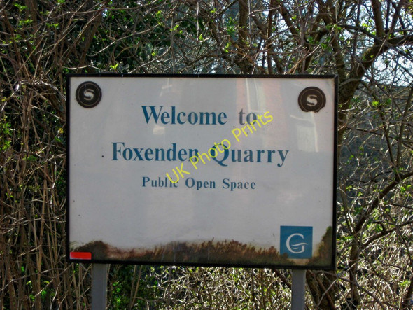 Photo 6"x4" Foxenden Quarry (3) - sign, York Road, Guildford Guildford c2011