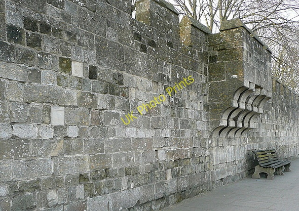 Photo 6"x4" Wall in Exeter Street Salisbury c2011