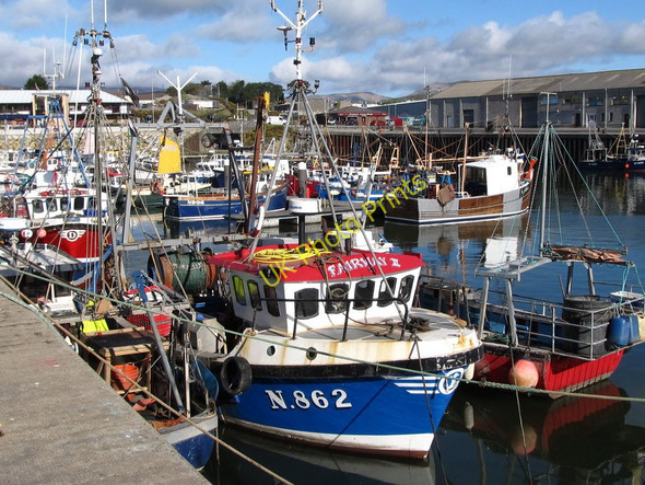 Photo 6"x4" Small fishing boats at Kilkeel Harbour Kilkeel c2011
