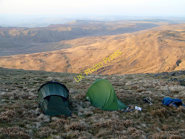 Photo 6"x4" Wild camping on Plynlimon Llyn Llygad Rheidol c2011